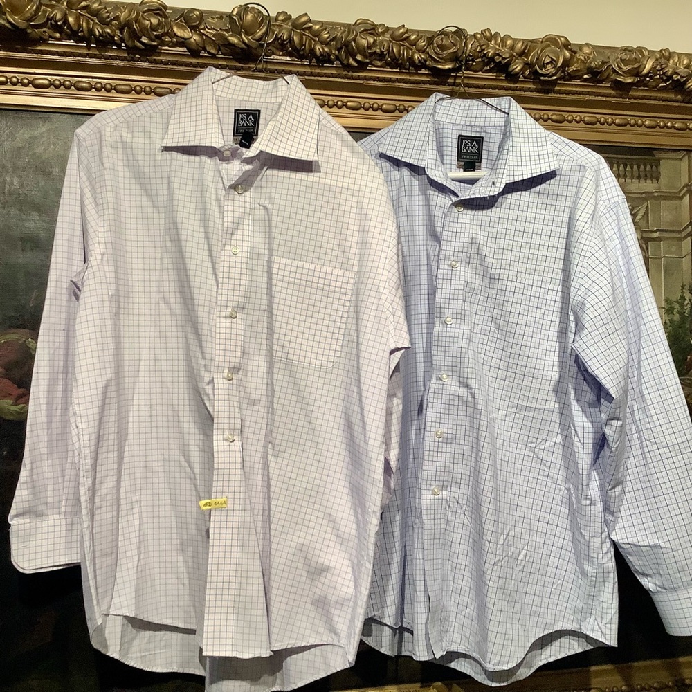 Jos.A.Bank Travelers Collection Tailored Fit LS Shirts (2) - Men’s Sz 16.5/32-33